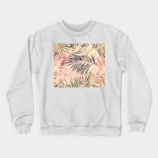 Palm Leaves in pink Crewneck Sweatshirt